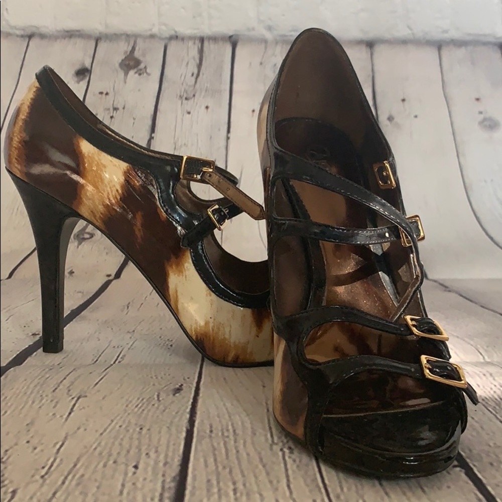 Carlos Santana animal print high heel sandal